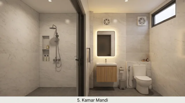 Ilustrasi tipe 36/60 - Kamar mandi