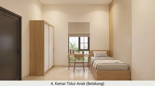 Ilustrasi tipe 36/60 - Kamar tidur anak