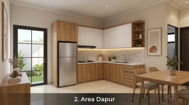 Ilustrasi tipe 56/90 - Dapur